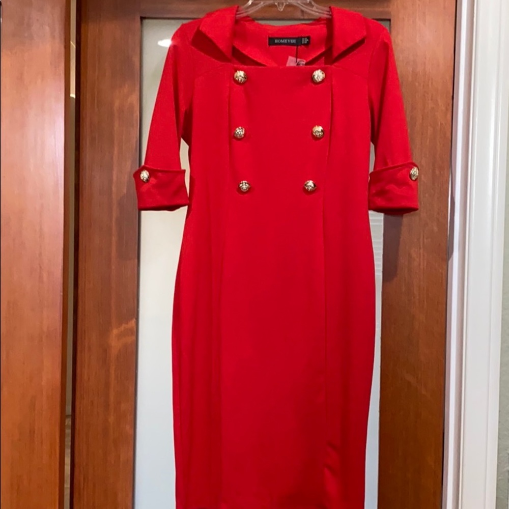 Red Coat dress